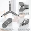 Bed Sheet Straps Scrunchie Fitted Straps Keepers Holders Elastic Fasteners 4 Pcs