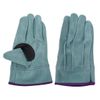 ACE AG4809 Green Work Gloves, Cow Split Gloves, Oil, Outer Seam, M Size, Basalt