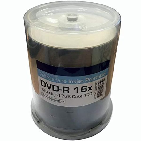 DVD-R 4.7G RITEK 16x High Resolution Full Surface White Printable Cake Box 100 Pieces