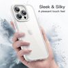 JETech Case for iPhone 16 Pro Max 6.9 Inch, Shockproof Bumper Mobile Phone Case, Solid Colour Matte TPU Frame, Anti-Scratch Transparent Back (White)