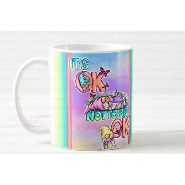 It's OK not to be OK Gonk Mug, Hot Chocolate, Coffee, Tea, Gift, Mental Health