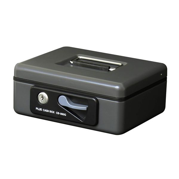 PLUS 12-860 Cash Box, Small Size, W x D x H: 7.8 x 6.5 x 3.1 inches (197 x 164 x 80 mm), Dark Blue