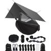 Hammock Camping with Rain Fly Tarp and Net, Portable Camping Hammock Double Tree