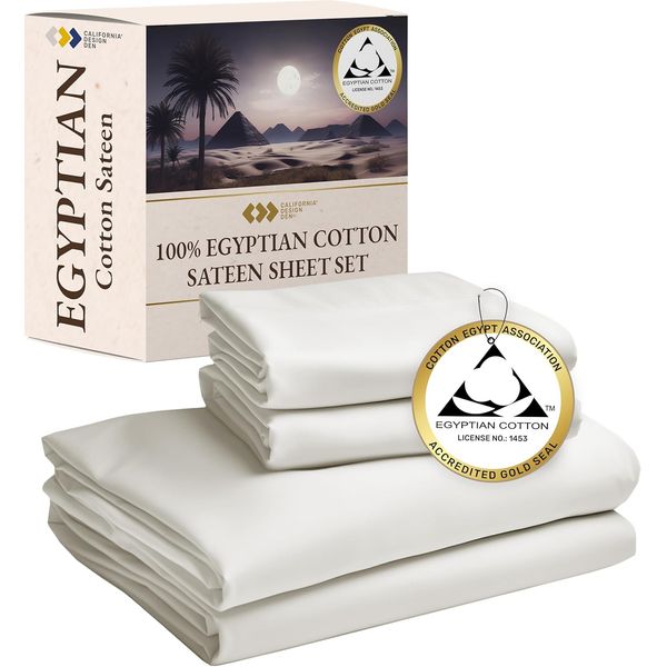 Certified Luxury 100% Egyptian Cotton Bed Sheets, King Size Sheets for King Size