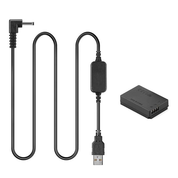 DR-E12 LP-E12 Dummy Battery + 5V-8.4V USB Driver Cable ACK-E12 for Canon EOS M EOS M2 M10 M50 M100 M200
