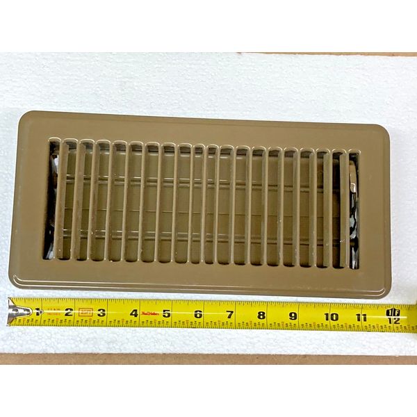 Hart & Cooley Adjustable Floor/wall Diffuser Brown 4" x 10" (hole size) ~ 010717