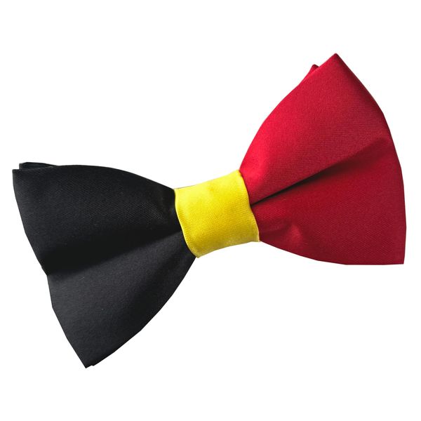 Men's 100% Satin German Flag Ready-Tied Bow Tie