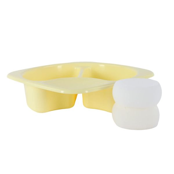 Junior Joy Top & Tail Bowl with 2 Pack Baby Sponge, Yellow