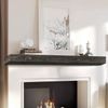 60X8X3 Fireplace Mantel - Handcrafted Hollow Rustic Solid Wood Wall Mounted Floa