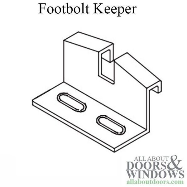 Truth Footbolt Keeper for Secondary lock, Sliding patio door