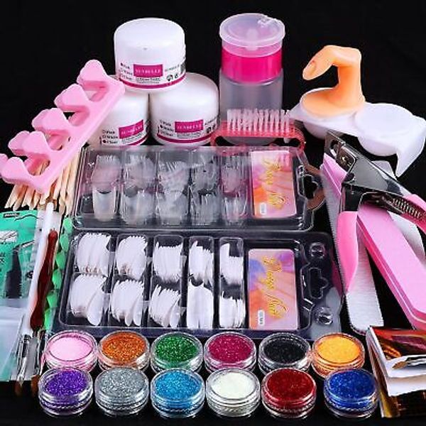 259 Piece Professional Acrylic Nail Kit Set For Beginners And Experts