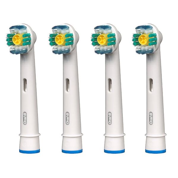 Brown Oral B Electric Toothbrush Replacement Stain Removal Brush 4pcs EB18-4-EL