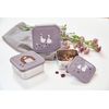 LÄSSIG Snack Box Set of 3 Stainless Steel Tiny Farmer Lilac