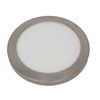 UKEW 18W LED Round Ceiling Lights - Dual Mount Recessed/Surface Mount Flush Flat Round Panel Light CCT Adjustable with Brushed Chrome Bezel