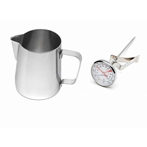 Kabalo Stainless Steel Milk Coffee Cappuccino Latte Frothing Jug 600ml with Thermometer