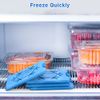 OUTXE Ice Packs for Lunch Box 8 Pack- Reusable Ultra-Thin Freezer Packs - Long-Lasting Cool Packs for Coolers, Keep Food Fresh and Cold in Lunch Boxes and breastmilk Bags - 8 Pack (Blue)