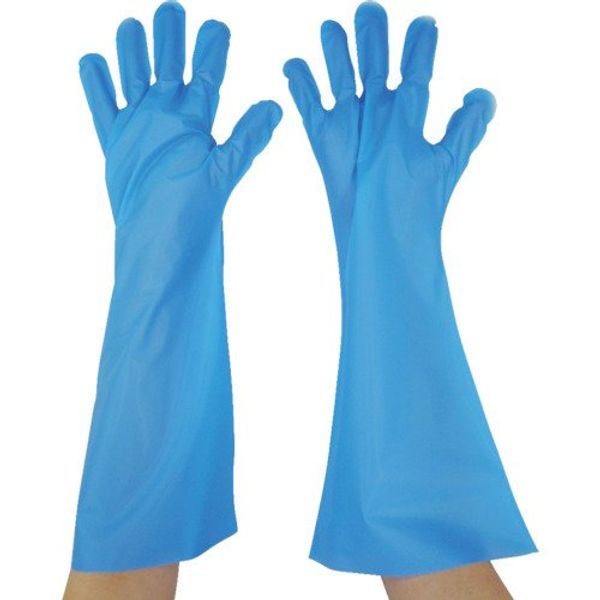 Embossed gloves # 50 Long Blue (Pack of Five) 50 Piece Small 45 μ