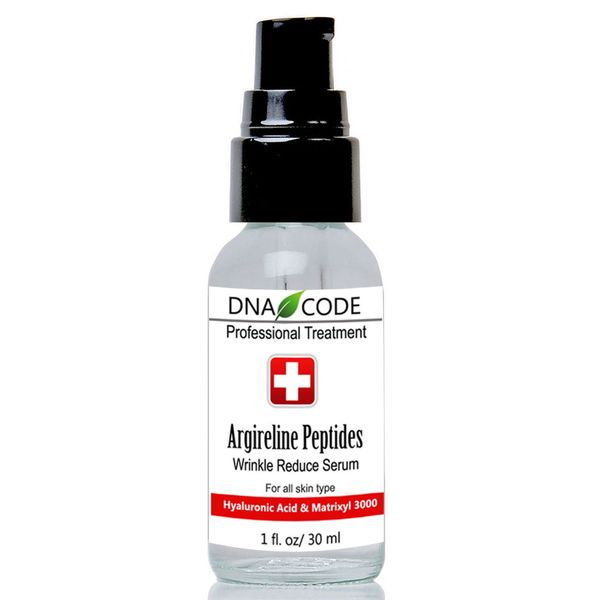 DNA Code®-No Needle Alternative-Pure Argireline Peptides Wrinkle Reduce Serum+ Matrixyl 3000+Hyaluronic Acid