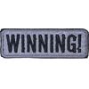 WINNING! MORALE TAB REFLECTIVE ACU GRAY TACTICAL MILITARY EMBROIDERED HOOK PATCH