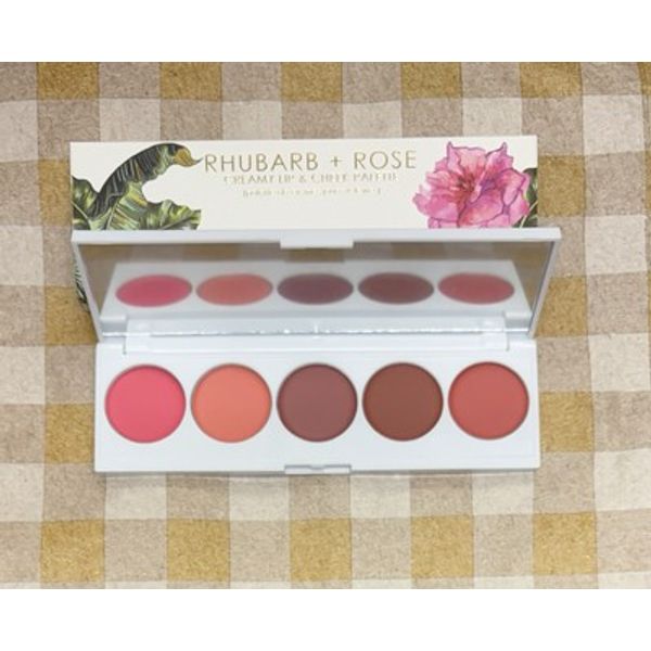 SERAPHINE BOTANICALS Rhubarb + Rose Creamy Lip & Cheek Palette 7g/0.25 oz New