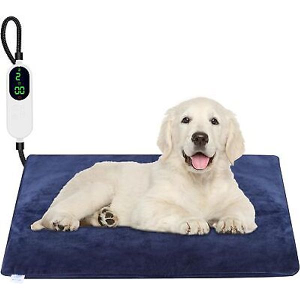 Pet Heating Pad, Dog Cat Heating Pad with 12 Level Timer and 9 Level Temp 28x18