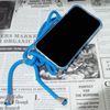 [accessories.bi] iPhone 14 Smartphone Shoulder Strap String String Crossbody Case Cover Clear Blue