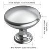 Furniware 12 Pack Cabinet Hardware Knobs, Kitchen Door Cabinet Chrome Plated Round Solid Knobs - 1-1/4" (30mm) Diameter
