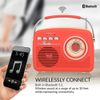 SuperSonic SC-1201BTRED Retro Bluetooth Speaker - Red
