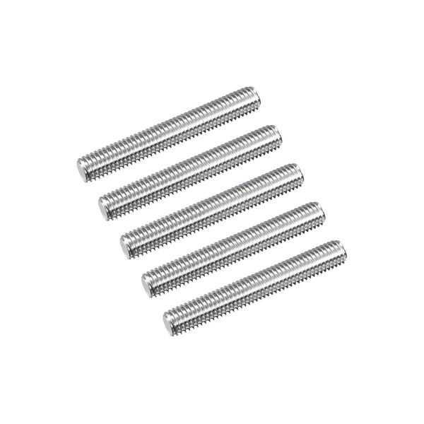 uxcell Full Thread Rod, Right Threaded Rod, Rod Stud 304 Stainless Steel, M8 x 55mm, 1.25mm Thread Pitch, 5 Pieces