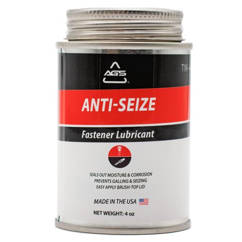 AGS Automotive Solutions Brush Top Can Thread-Magic Anti-Seize Lubricant for Bolts and Screws, 4 oz, High Temperature, Automotive, Home, Shop Lubricant