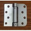 Spring Self-Closing Hinges, 4 Inch Square with 5/8 Inch Polished Chrome, Adjustable Door Closing, 4 Pack
