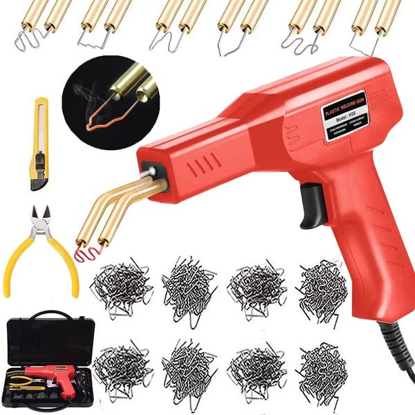 Plastic Welding Machine Car Bumper Repair Kit,6Types 1050 Staples Plastic