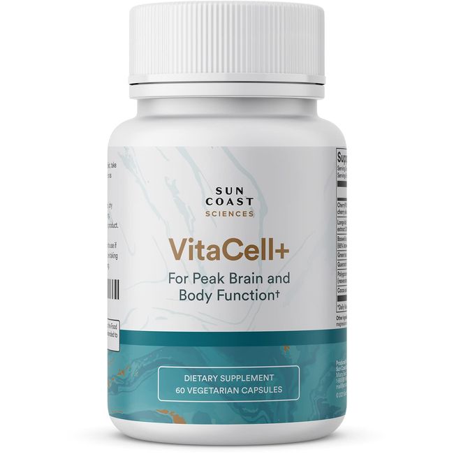 Vitacell+ Longvida Optimized Liposomal Curcumin Capsules - Clinically Tested Ingredients for Improved Joint Support, Higher Energy & Brain Fog Relief – Quercetin, Resveratrol, Boswellia Serrata & More