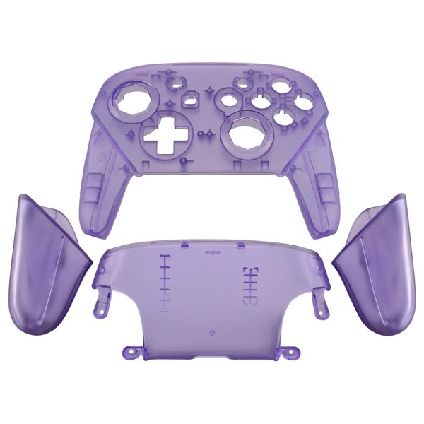 eXtremeRate Octagonal Gate Stick Design Housing Shell for Procon Switch, Clear Material Switch Procon Case, Procon Custom Par-Unit Not Included (Clear Purple)