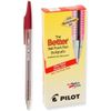 PILOT The Better Ball Point Pen Refillable Ballpoint Stick Pens, Fine Point, Red Ink, 12-Pack (37011)