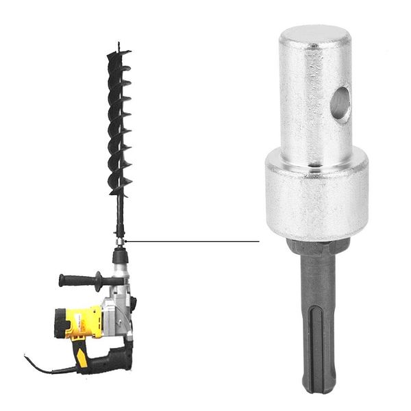 Socket Adapter for Electric Drills, Shaft Diameter: 0.25 inches (6.35 mm), Total Length: 4.1 inches (105 mm), Compatible with Round Shaft Bits and Auger Bits