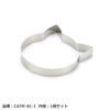 ZEOOR Pancake Cercle Ring, Cat Shape, Stainless Steel, Shallow