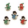 Buttons Galore Theme Button Holiday JollySnowmen