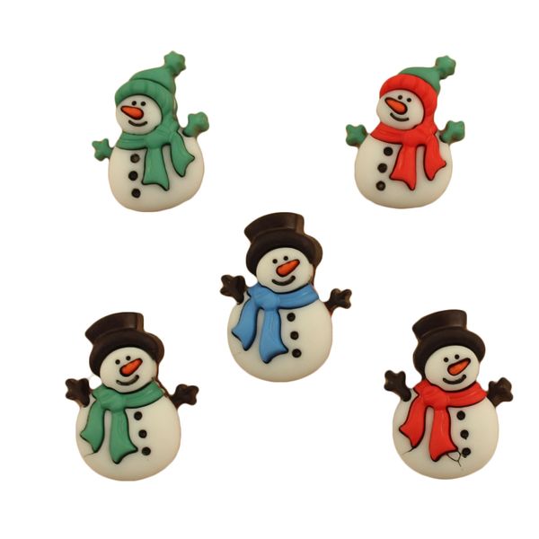 Buttons Galore Theme Button Holiday JollySnowmen
