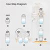 Micro Needling Serum Applicator Hydra Roller HR64-64 Gold Titanium Needles with 10ml Ampoule