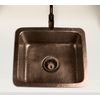 Monarch Abode 17-inch Hand Hammered Pure Copper Highball Dual Mount Drop in Kitchen Sink, Drop in or Undermount Kitchen Sink, Deep Single Rectangular Bowl