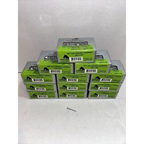 12 Pounds) Stallion Hot Galvanized Common Nails 4D 1-1/2” *12 Pound Value Bundle