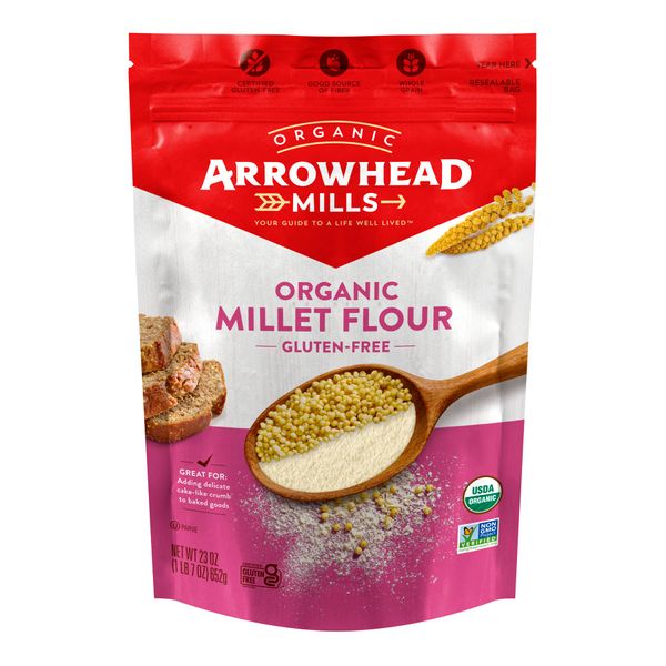 Arrowhead Mills Organic Millet Flour, Gluten Free, 23 oz