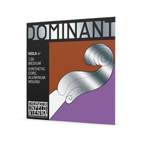 Thomastik Einzelsaite für Viola 4/4 Dominant - A-Saite Nylonkern Aluminium umsponnen, mittel