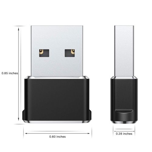 BASESAILOR USB to USB C Adapter 3Pack,Type C Female to A Male Charger Cable Converter for Apple iWatch 8 7,Mac,iPhone 12 13 14 15 Max Pro,Airpods,iPad 10,Air 4 5 Mini 6,CarPlay,Galaxy S23 S24 A34,16
