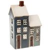 Village Pottery Grey/Navy 2 House Tealight