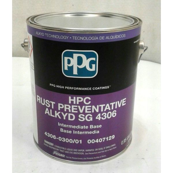 PPG 4306-0300 HPC Rust Preventative Alkyd SG 4306 Intermediate Base Gloss 1 Gal