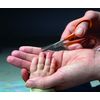 Fiskars Manicure Scissors Round Tip, Total Length: 10 cm, Steel/Synthetic Material, Classic, 1003028