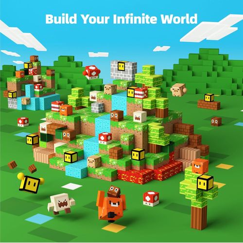 GobiDex Magnetic Building Blocks Build Mine World Set, Safe and Creative Magnetic Toys, Learning Cube Construction Toys for 3+ Years Old Kids, Girls & Boys & Toddlers Gifts