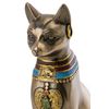 Top Collection 8" H Egyptian Cat Goddess Bastet Figurine. Authentic Replica to Honor Your Beloved Feline. Bronze Powder Mixed with Resin - Bronze Finish with Color Accents.